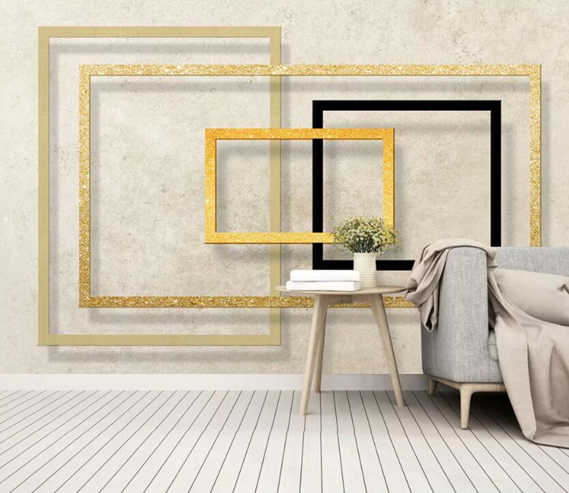 3D Golden Square WC25 Wall Murals Wallpaper AJ Wallpaper 2 