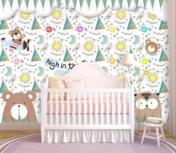 3D Cute Bear WC13 Wall Murals Wallpaper AJ Wallpaper 2 