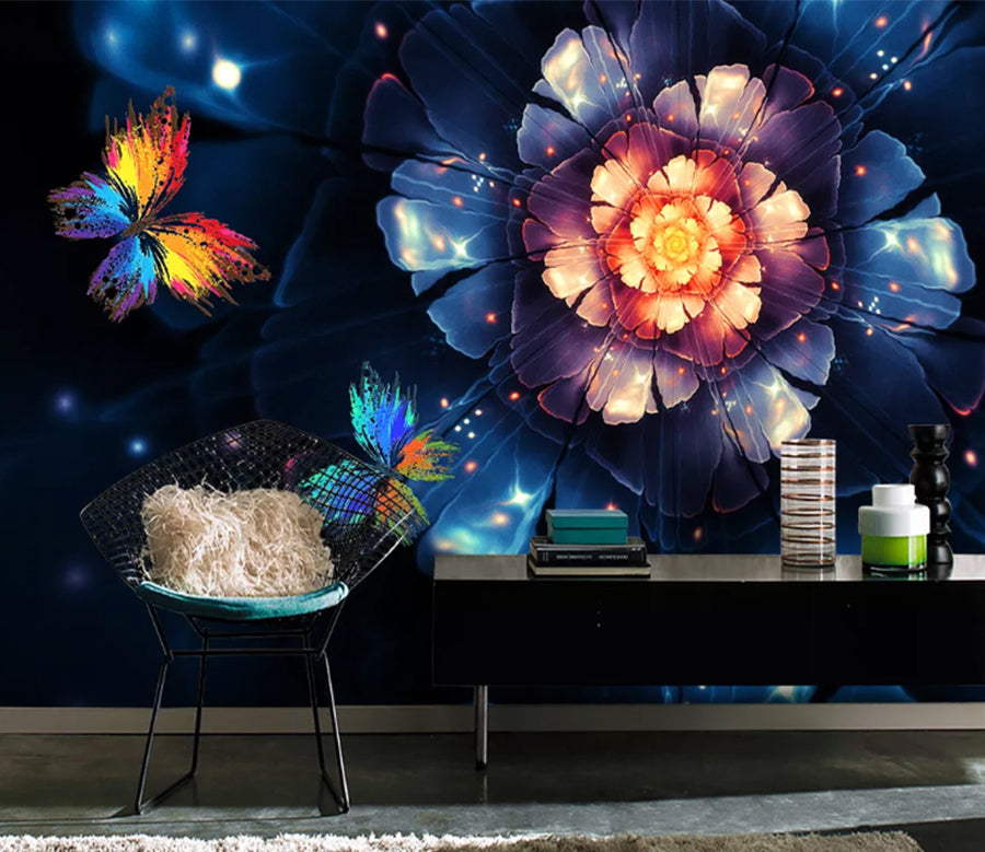 3D Blooming Flower WC1834 Wall Murals