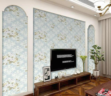 3D White Flowers WC33 Wall Murals Wallpaper AJ Wallpaper 2 