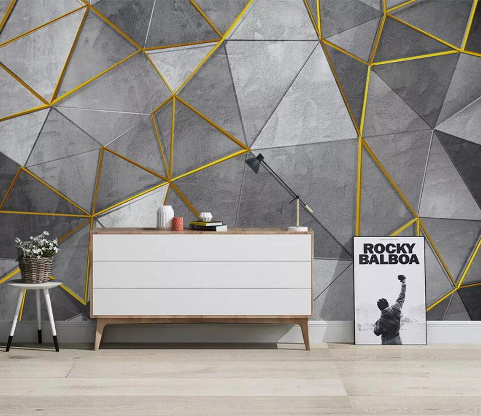 3D Gray Geometry WC55 Wall Murals Wallpaper AJ Wallpaper 2 