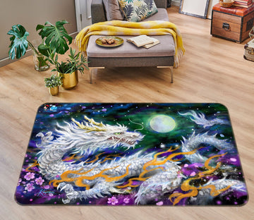 3D Dragon Moon 5649 Kayomi Harai Rug Non Slip Rug Mat