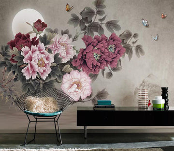 3D Moon Flower WG752 Wall Murals