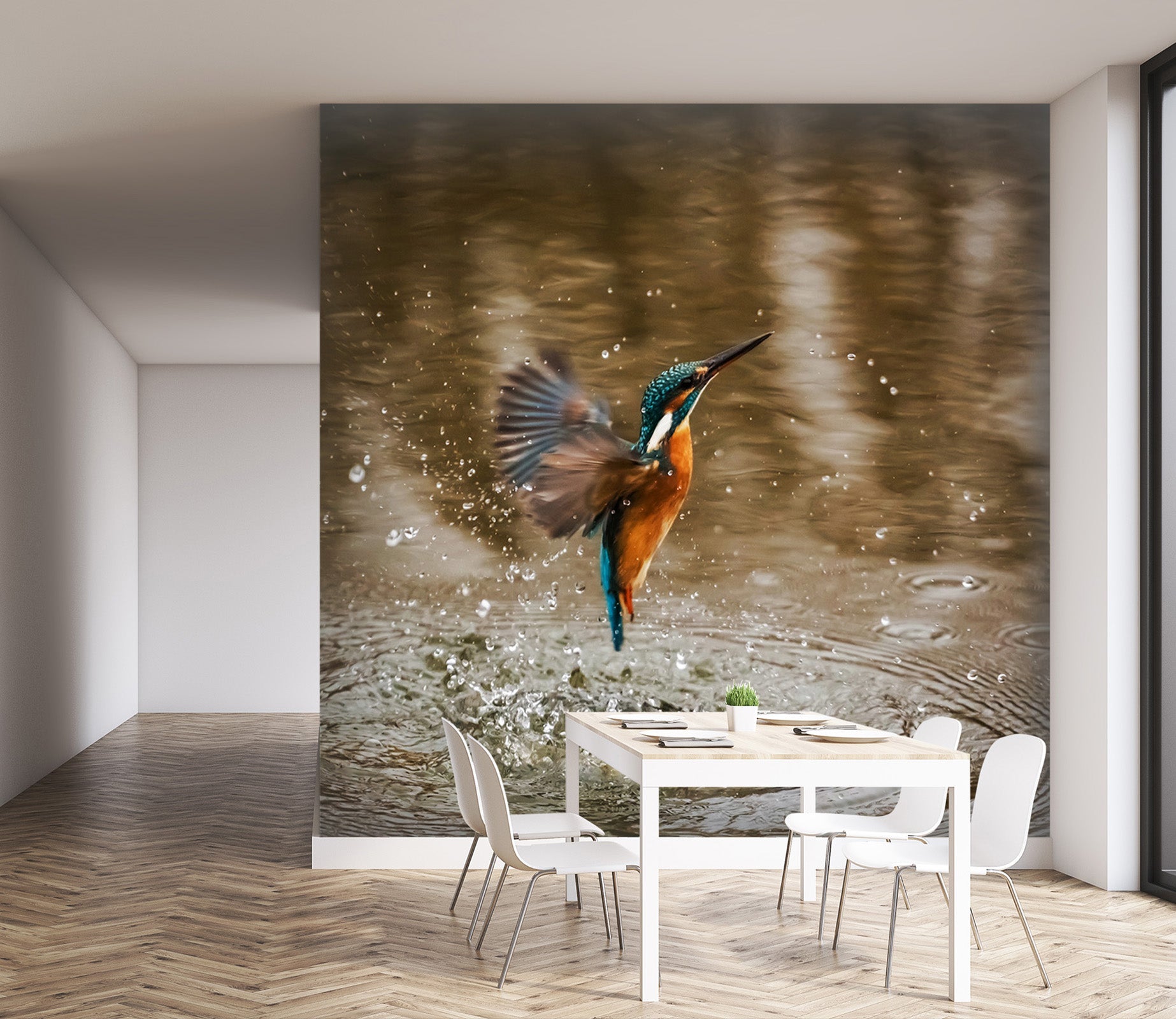 3D Kingfisher Lake 161 Wall Murals