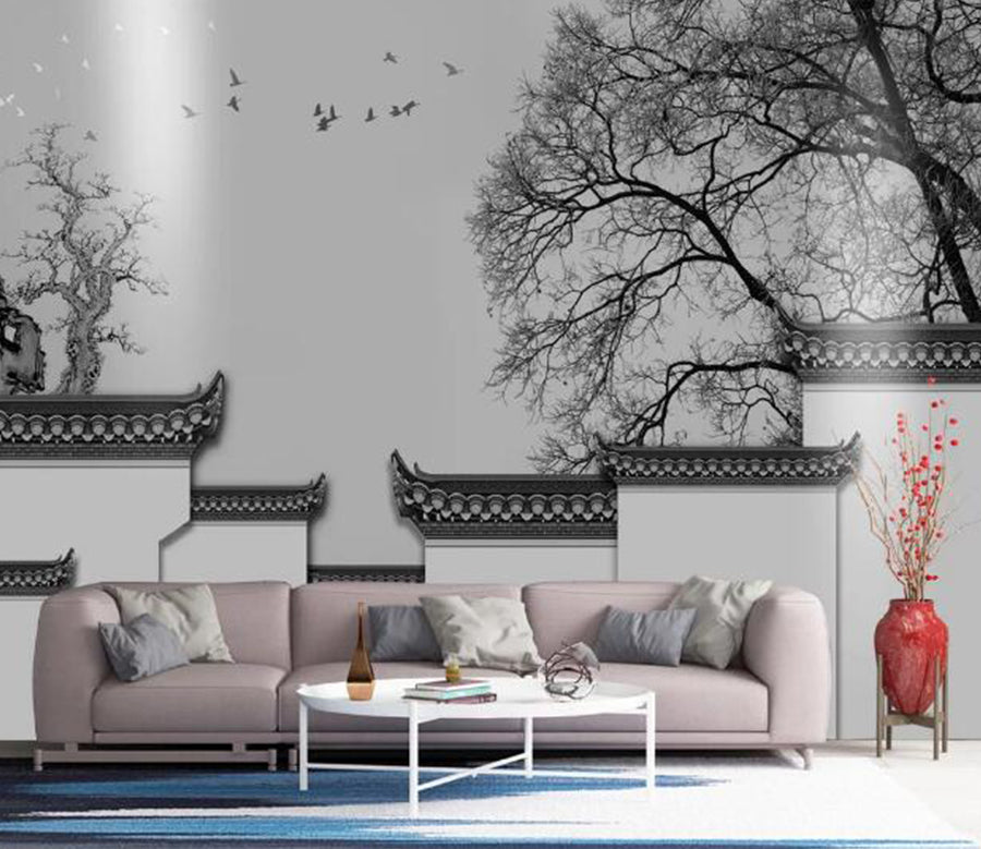 3D Roof Tree WC1557 Wall Murals