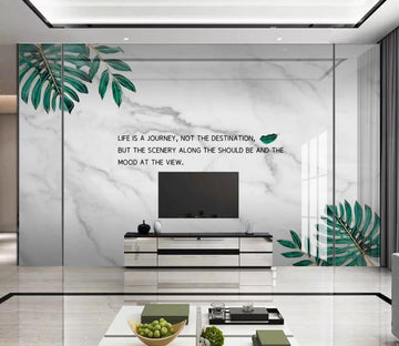 3D Simple Green Leaves 281 Wall Murals