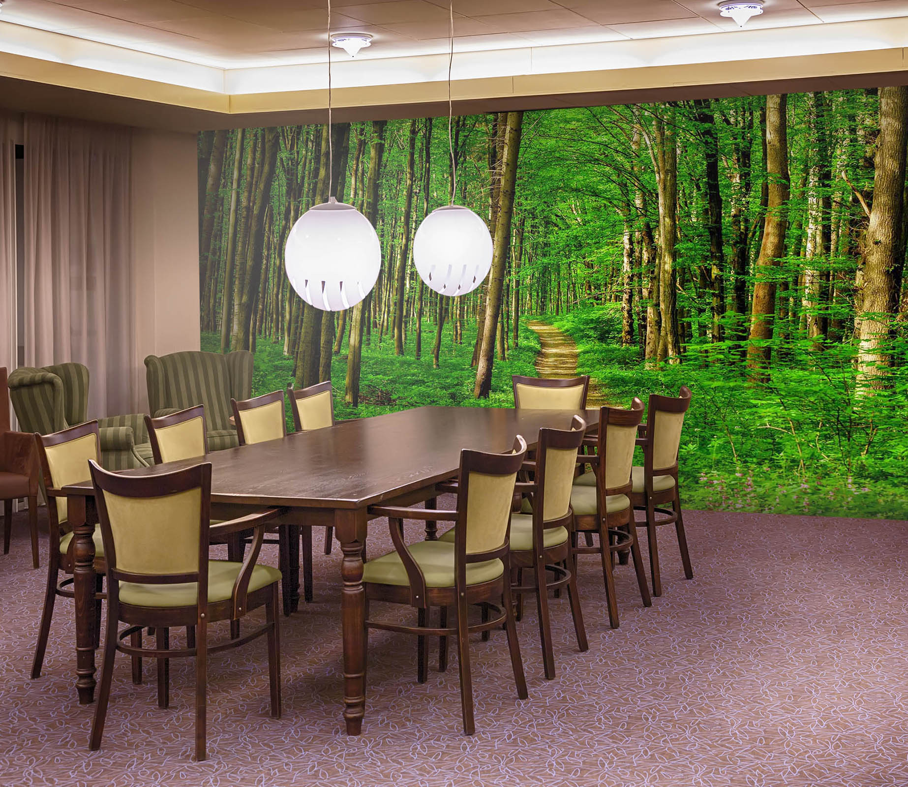 3D Forest Path 198 Wall Murals