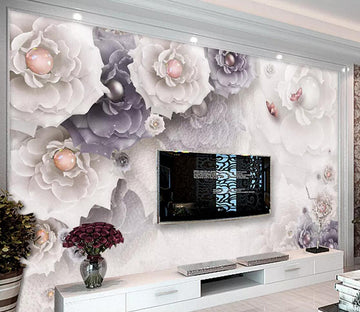 3D Purple Pearl WC352 Wall Murals