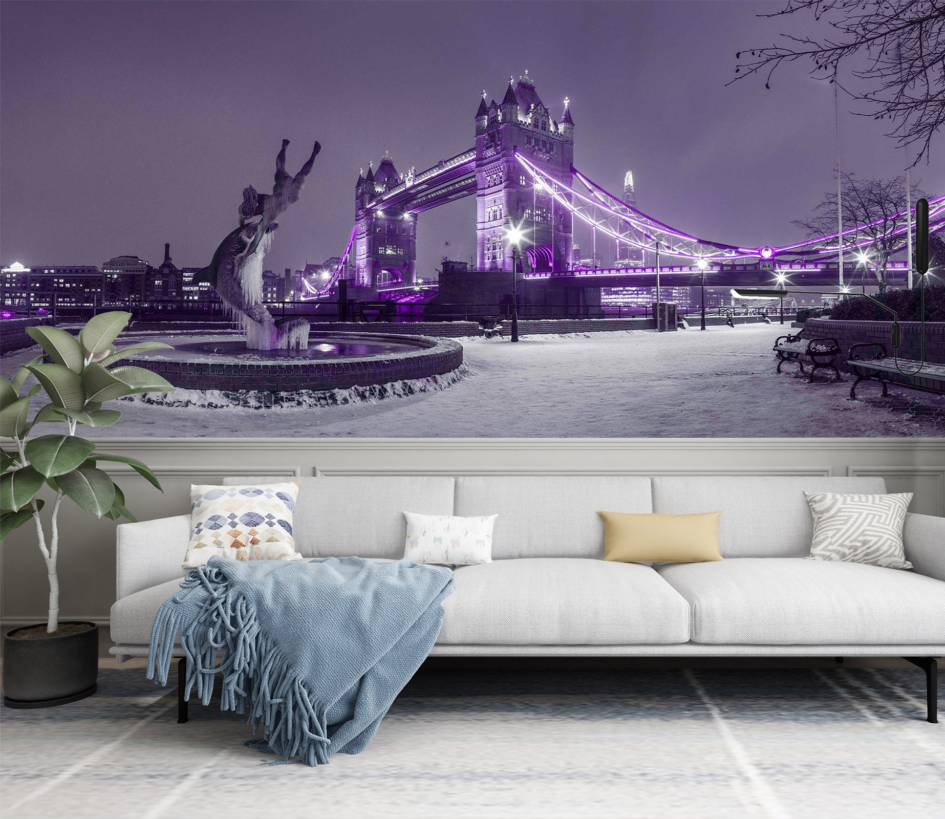 3D Purple Lights 1435 Assaf Frank Wall Mural Wall Murals