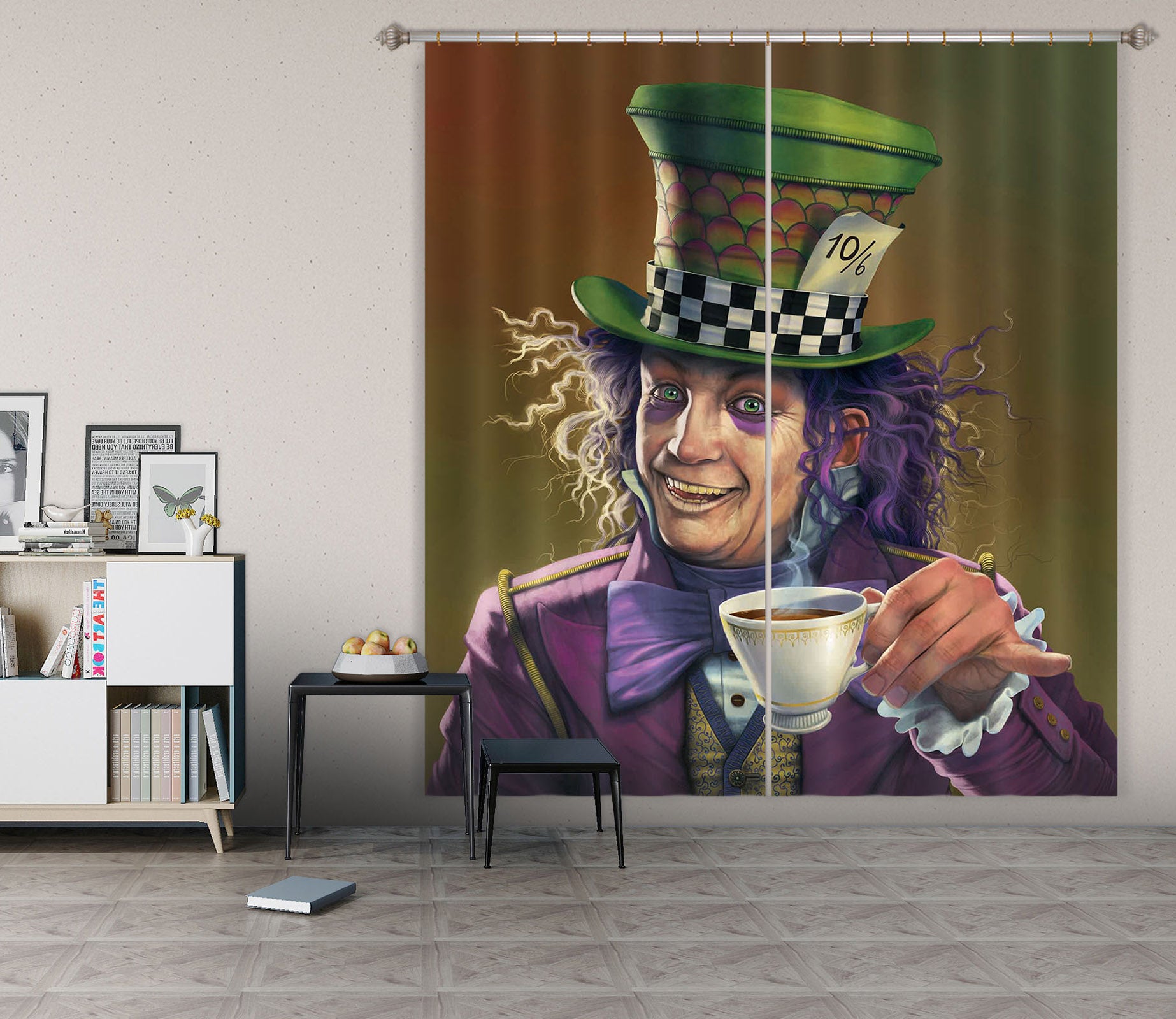 3D Mad Hatter Def 050 Vincent Hie Curtain Curtains Drapes