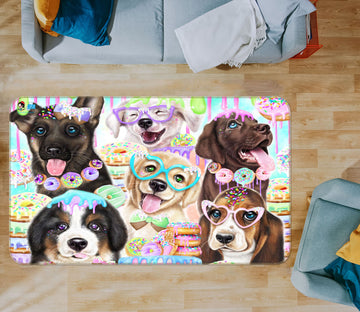 3D Cute Pet Dog 8505 Sheena Pike Rug Non Slip Rug Mat