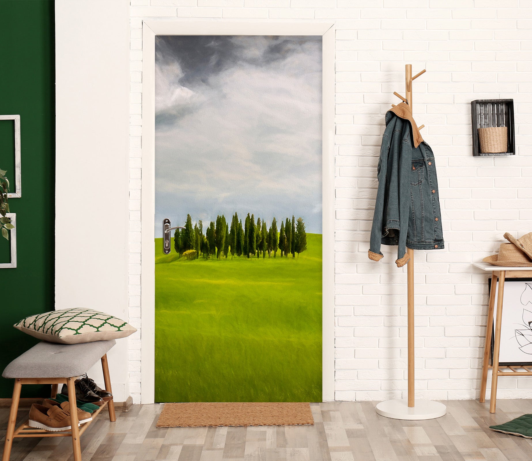 3D Green Grassland 114117 Marco Carmassi Door Mural