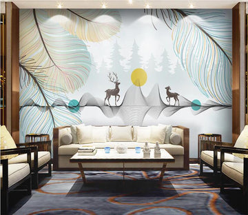 3D Deer Looking Forward 2528 Wall Murals