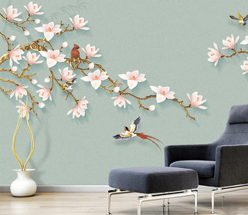 3D Swallow Flower WC816 Wall Murals