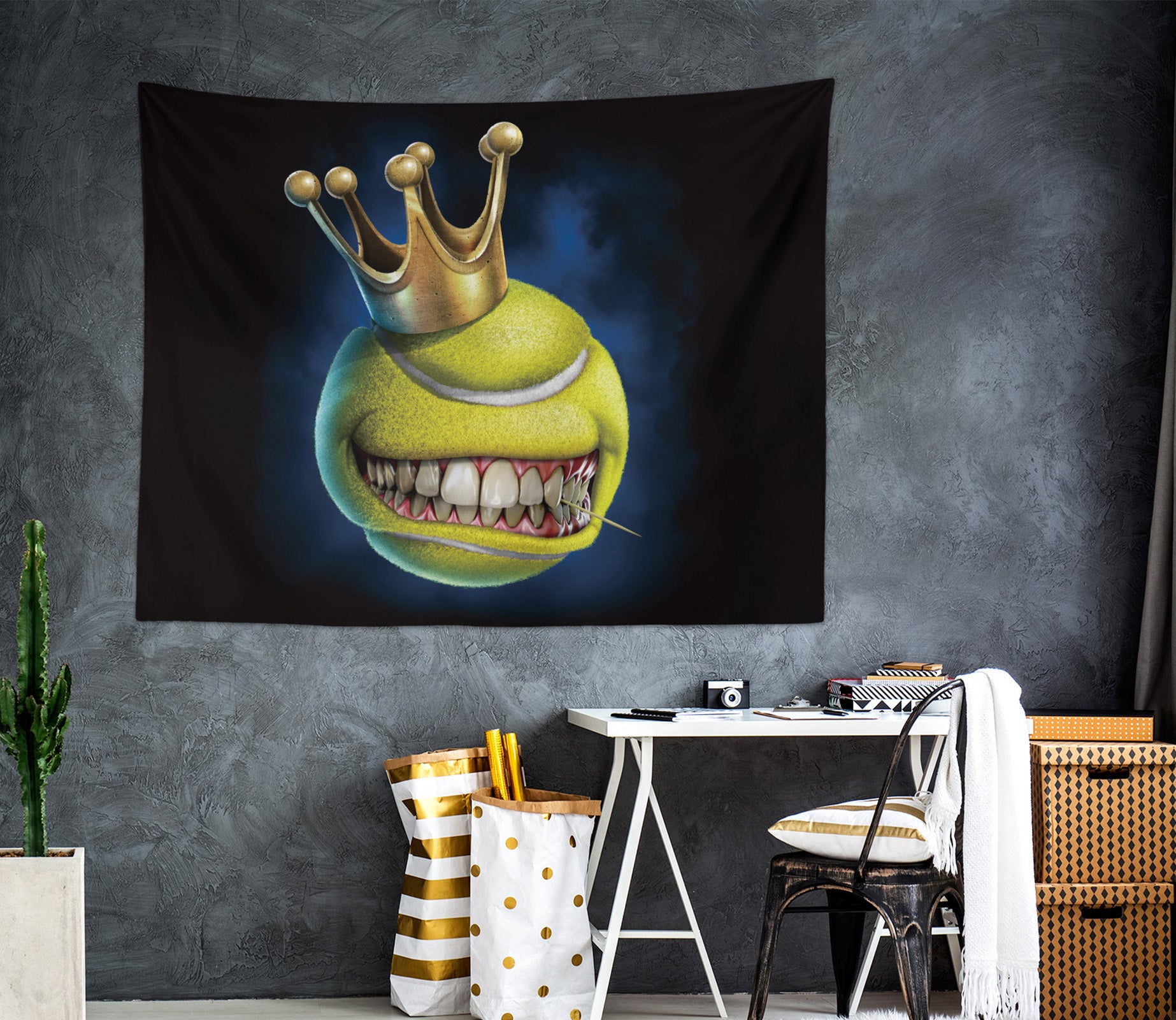 3D Crown Tennis 121188 Tom Wood Tapestry Hanging Cloth Hang