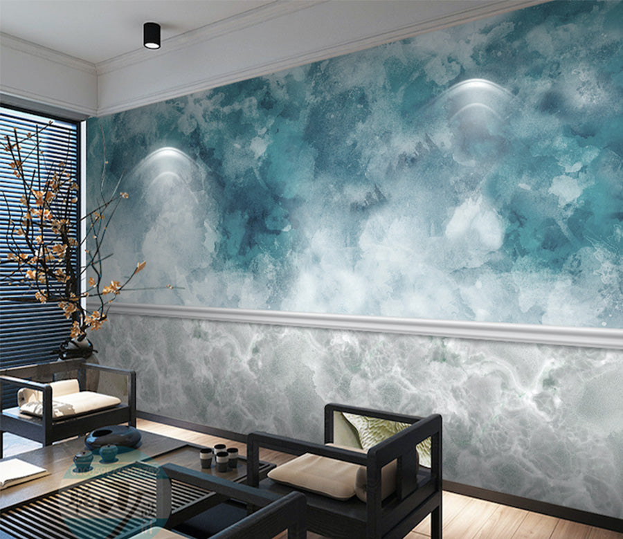 3D Blue Art WG323 Wall Murals