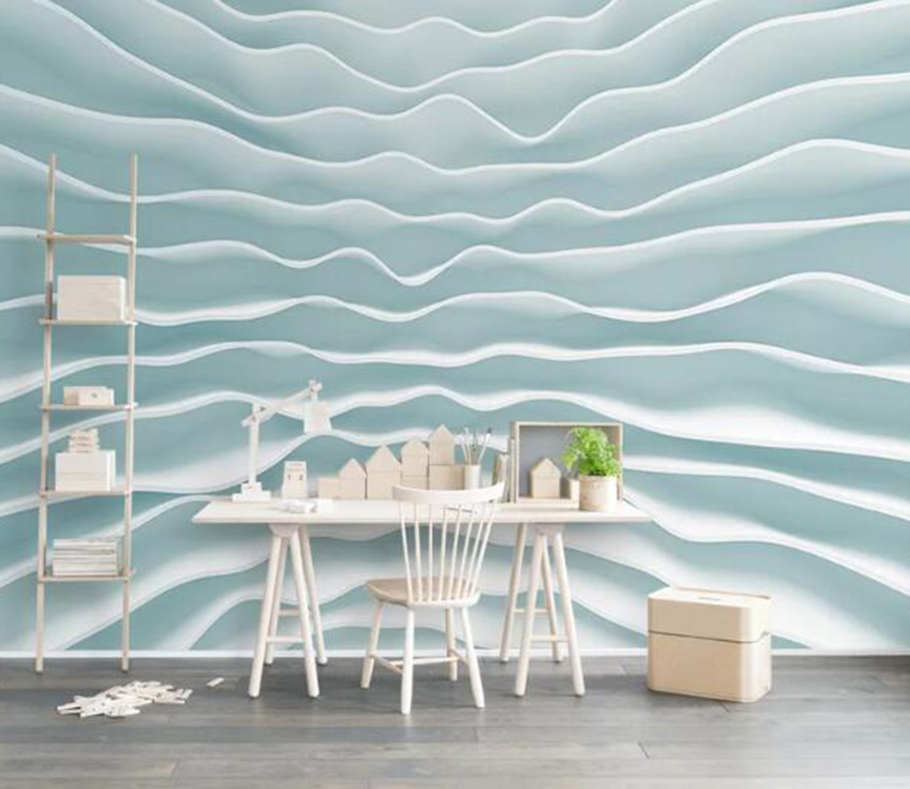 3D White Stripe WG18 Wall Murals Wallpaper AJ Wallpaper 2 