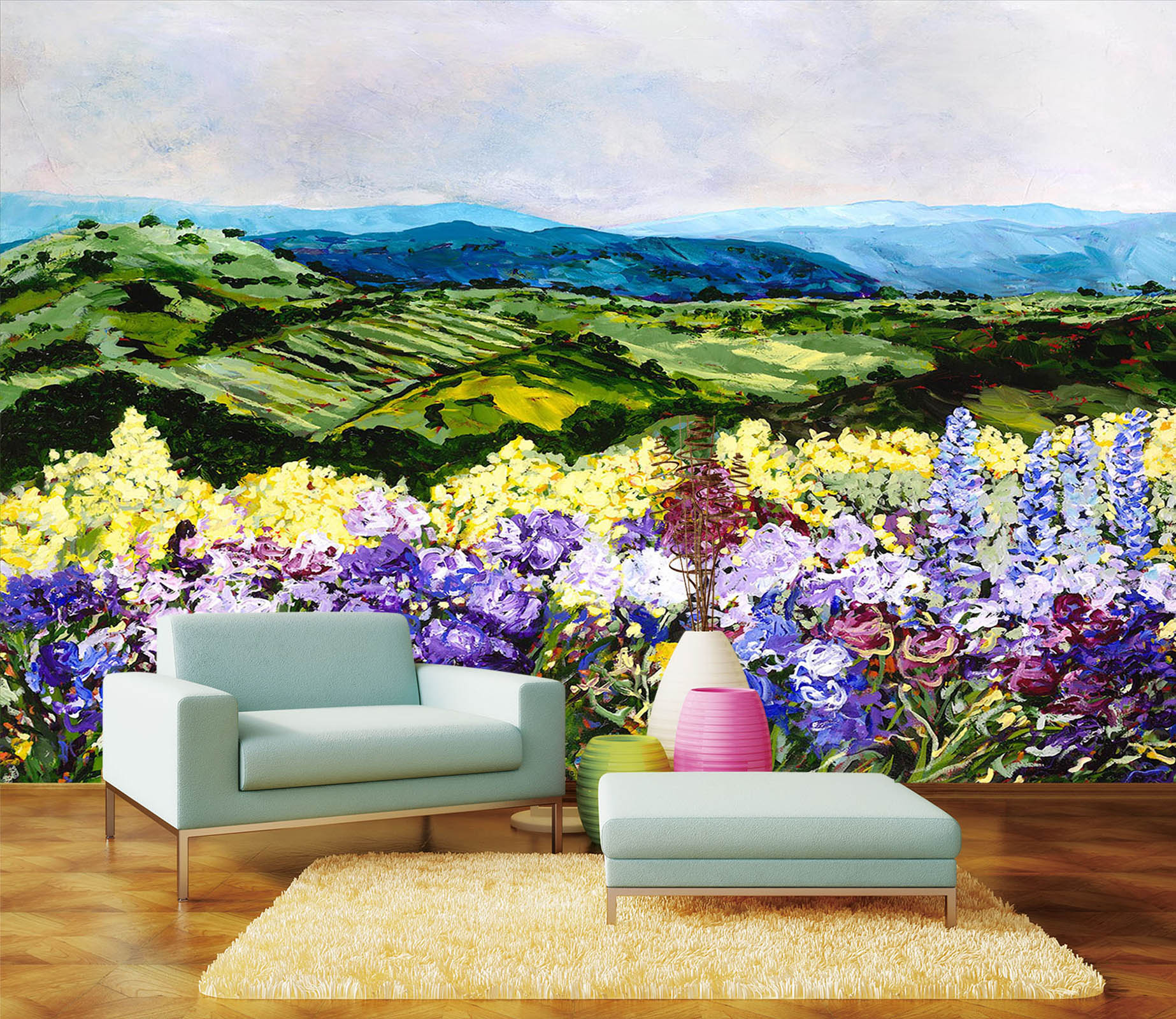 3D Pollinators Ravine 104 Allan P. Friedlander Wall Mural Wall Murals