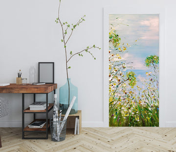 3D White Petal 3119 Skromova Marina Door Mural