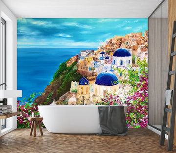 3D Ocean House Painting 253 Skromova Marina Wall Mural Wall Murals