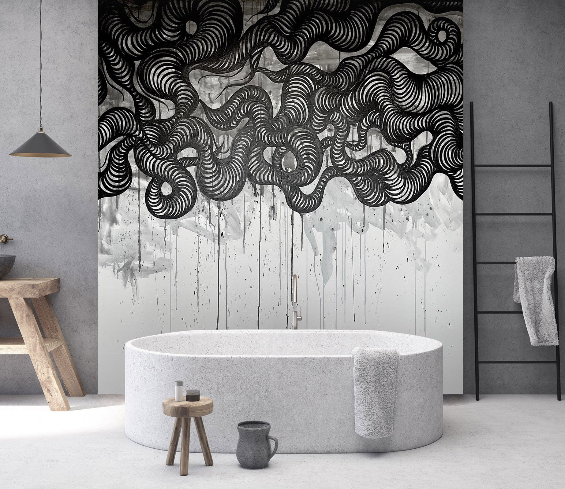 3D Black Sketch 1279 Jacqueline Reynoso Wall Mural Wall Murals