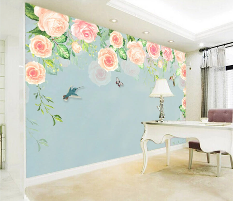 3D Yellow Rose WC271 Wall Murals