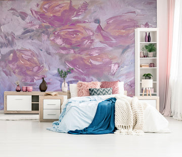 3D Painted Pink Roses 2622 Skromova Marina Wall Mural Wall Murals