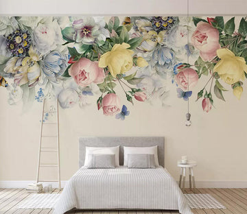 3D Color Rose Flower WC344 Wall Murals