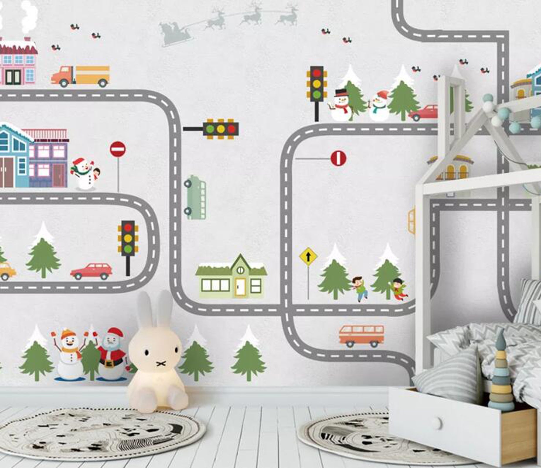 3D City Street WC10 Wall Murals Wallpaper AJ Wallpaper 2 