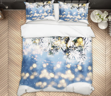 3D Snow Branches 53042 Christmas Quilt Duvet Cover Xmas Bed Pillowcases