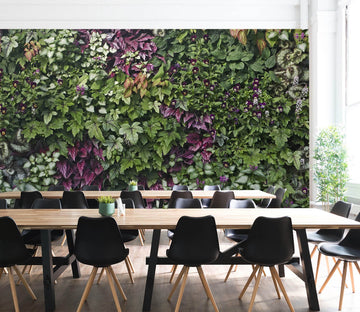 3D Purple Leaf Plant Wall 1665 Wallpaper AJ Wallpaper 2 