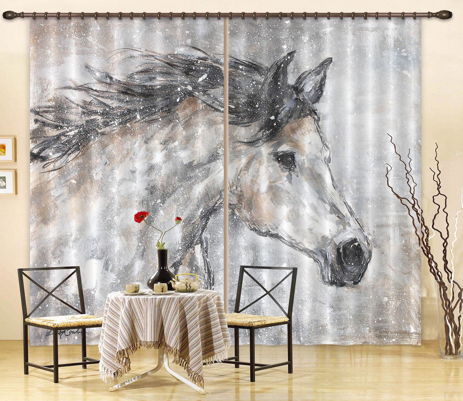 3D Horse 2208 Debi Coules Curtain Curtains Drapes