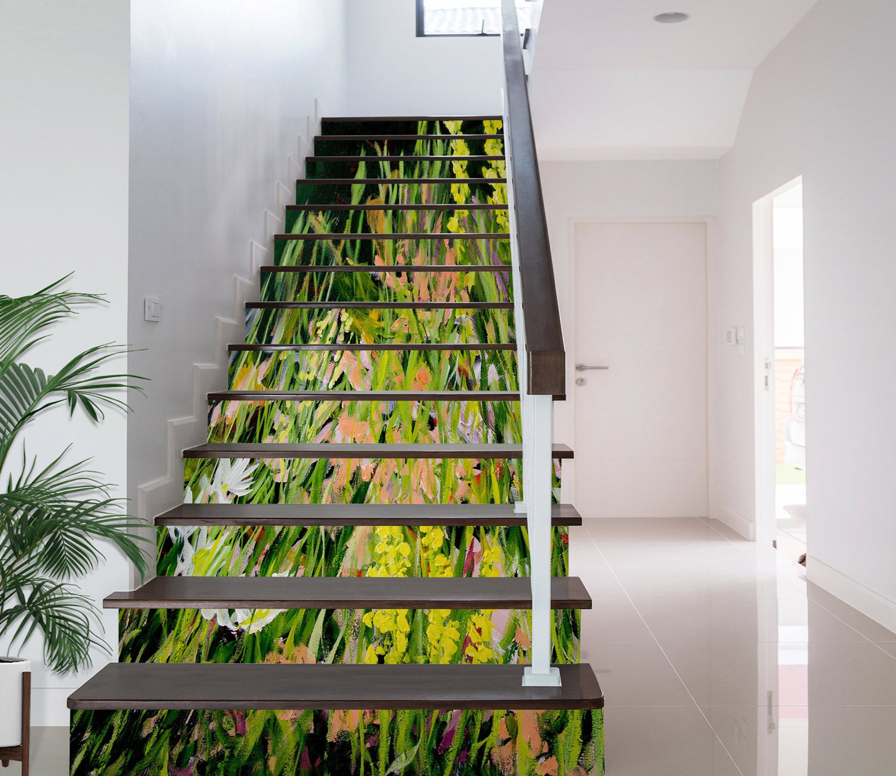 3D Grass Leaves Flower 9051 Allan P. Friedlander Stair Risers