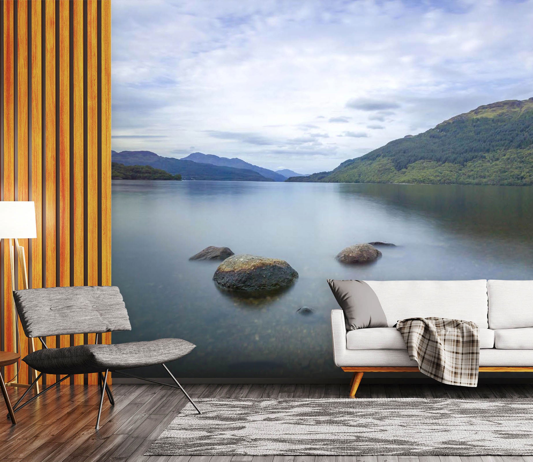 3D Scottish Loch 032 Assaf Frank Wall Mural Wall Murals