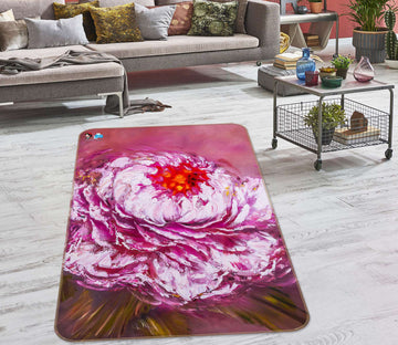 3D Pink Flower 1161 Skromova Marina Rug Non Slip Rug Mat