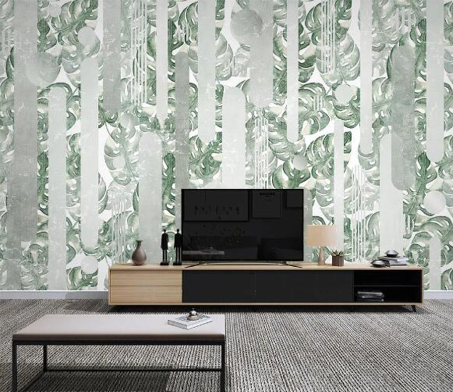 3D Green Pattern WC1267 Wall Murals