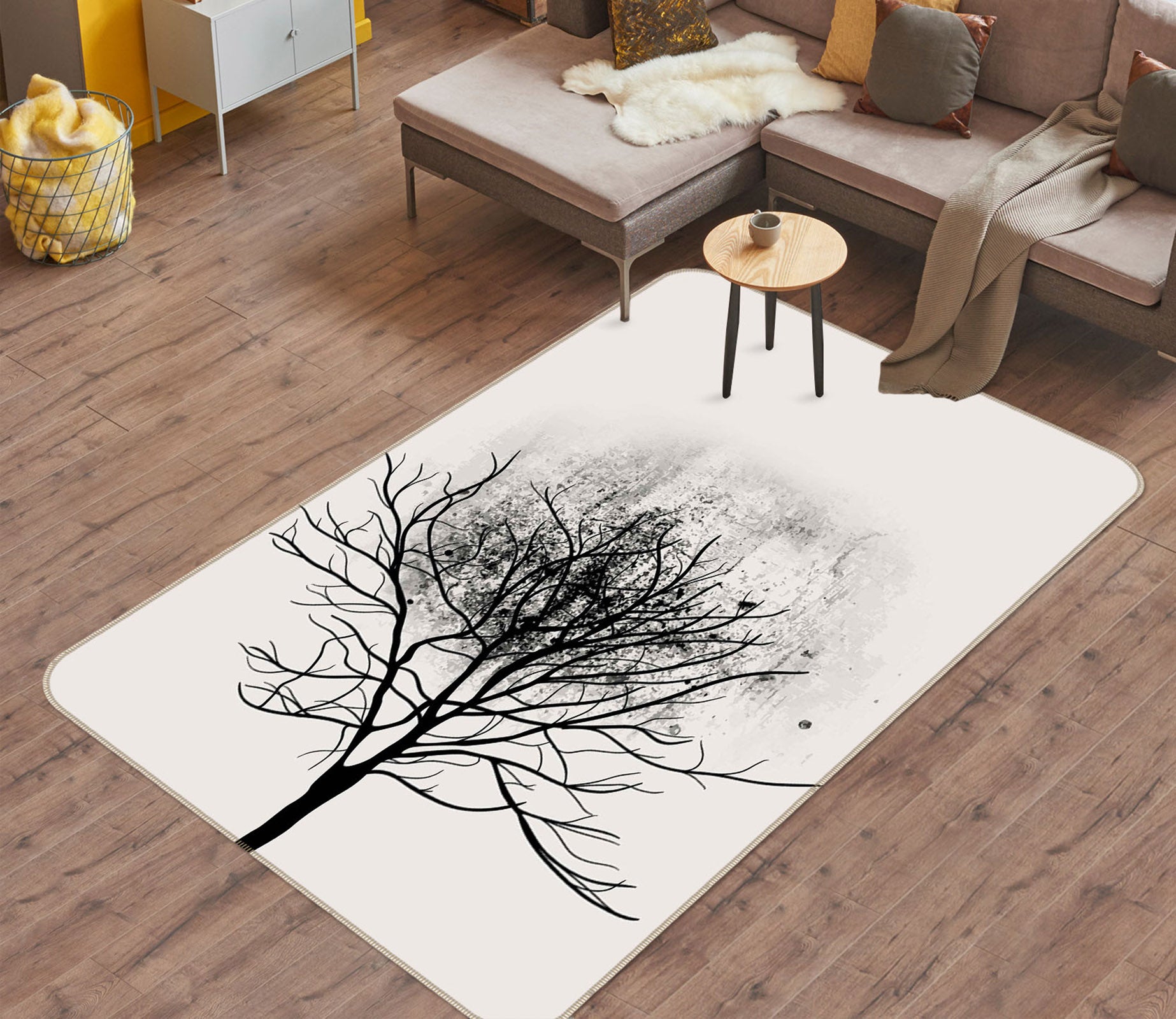 3D Dead Branch 1023 Boris Draschoff Rug Non Slip Rug Mat