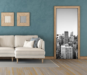 3D Grey High-Rise 101153 Assaf Frank Door Mural