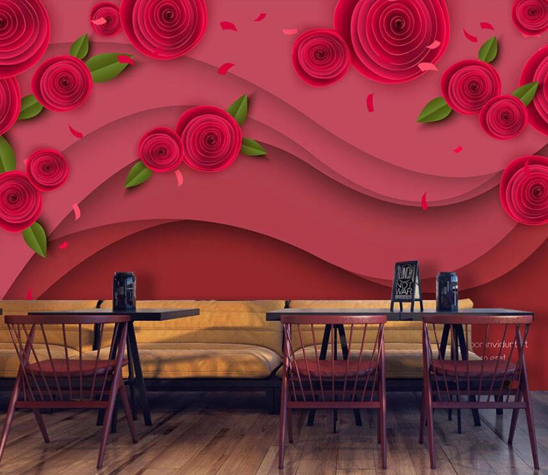 3D Red Rose WC32 Wall Murals Wallpaper AJ Wallpaper 2 