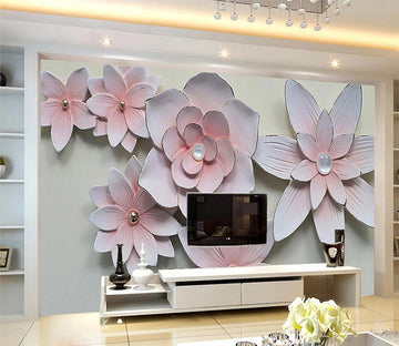 3D Pearl Flower WC578 Wall Murals