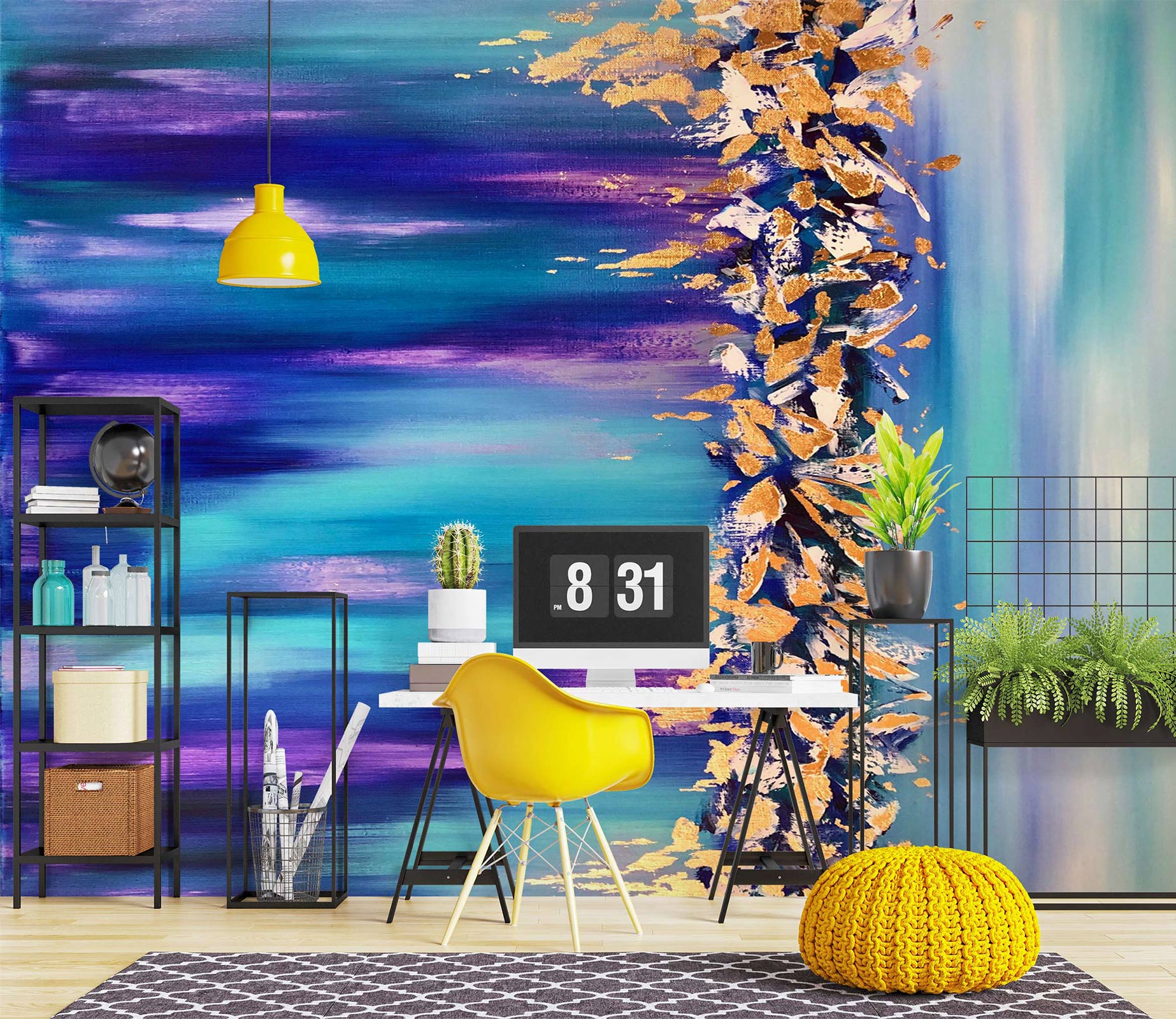 3D Purple Pigment 137 Skromova Marina Wall Mural Wall Murals