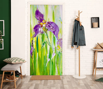 3D Purple Petal 3127 Skromova Marina Door Mural