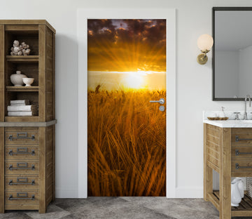 3D Wheat Sunlight 114114 Marco Carmassi Door Mural