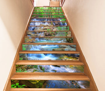 3D Meandering Water 052 Stair Risers
