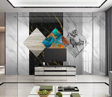 3D Diamond Pattern 335 Wall Murals