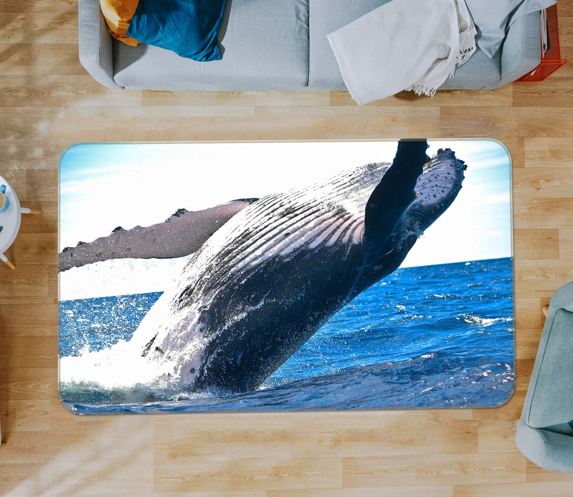 3D Killer Whale 007 Animal Non Slip Rug Mat