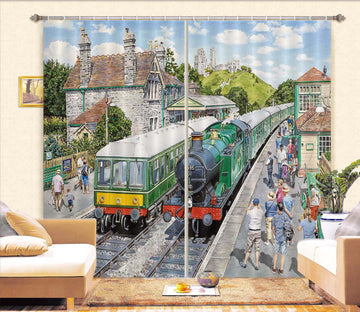 3D Corfe Castle Station 055 Trevor Mitchell Curtain Curtains Drapes