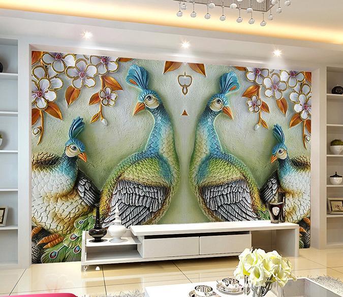 3D Peacock 115 Wall Murals Wallpaper AJ Wallpaper 2 