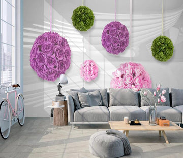 3D Six Flower Clusters 658 Wall Murals