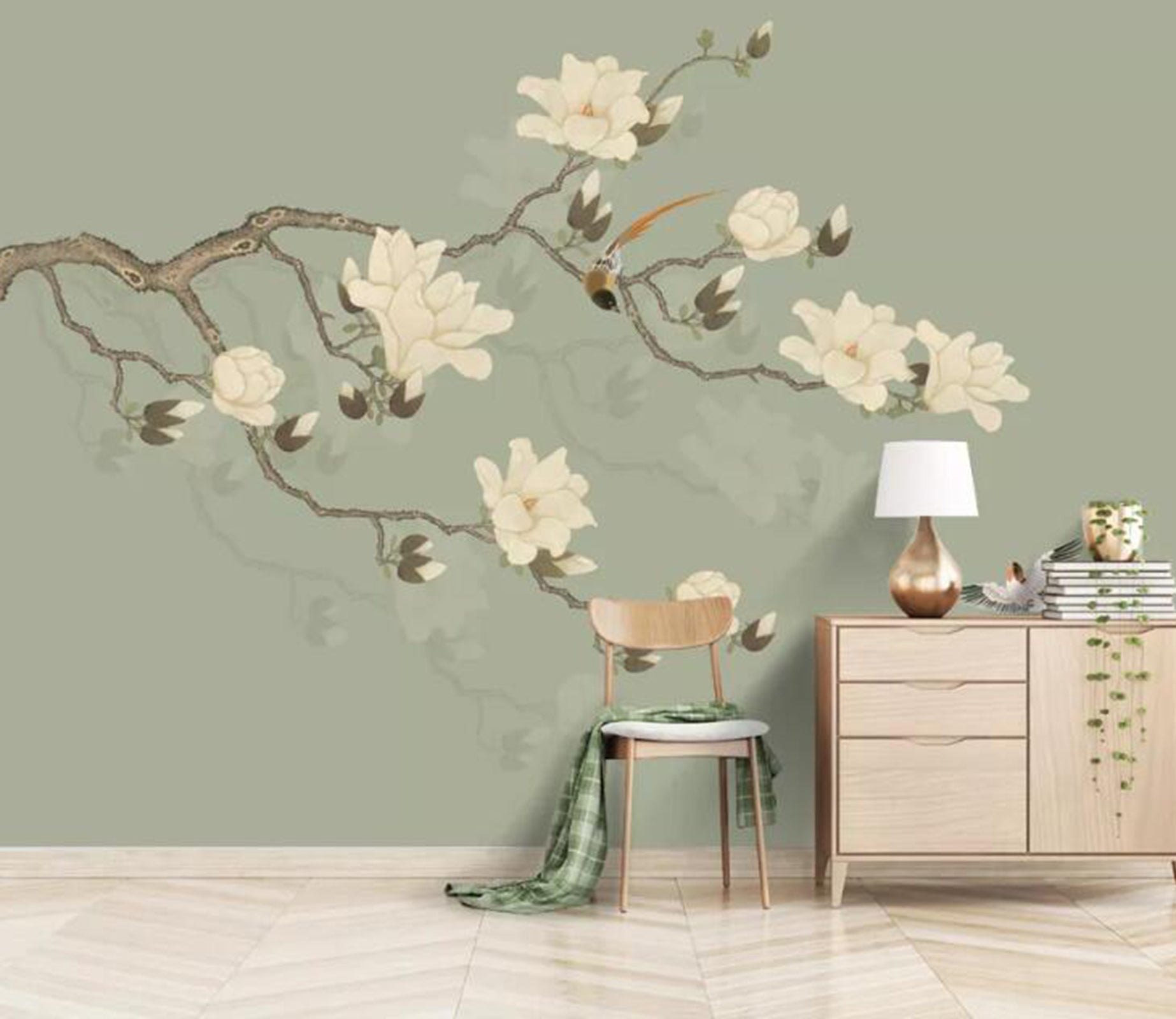 3D Branch Flower WC54 Wall Murals Wallpaper AJ Wallpaper 2 